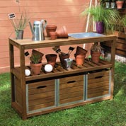 table de preparation en bois - burger